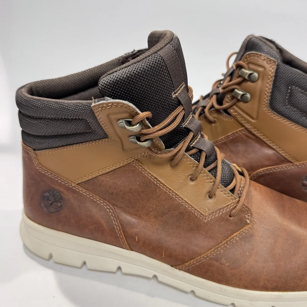 Timberland Boots Men's Size 13 Toffee Brown Leather Parker Street Sneaker‎ Shoes